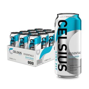 imageCELSIUS ESSENTIALS Sparkling Cherry Limeade Performance Energy Drink 16 Fl Oz Pack of 12Blue Crush