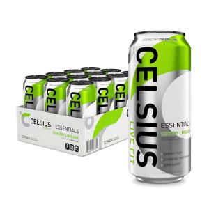 imageCELSIUS ESSENTIALS Sparkling Cherry Limeade Performance Energy Drink 16 Fl Oz Pack of 12Cherry Limeade