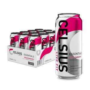 imageCELSIUS ESSENTIALS Sparkling Cherry Limeade Performance Energy Drink 16 Fl Oz Pack of 12Dragonberry