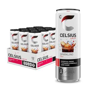 imageCELSIUS Sparkling Kiwi Strawberry Sugar Free Energy Drink 12 Fl Oz Pack of 12Cola