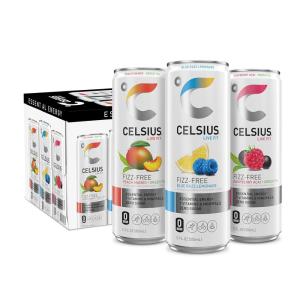 imageCELSIUS Sparkling Kiwi Strawberry Sugar Free Energy Drink 12 Fl Oz Pack of 12Fizz Free Variety