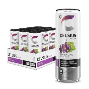 imageCELSIUS Sparkling Kiwi Strawberry Sugar Free Energy Drink 12 Fl Oz Pack of 12Grape Rush