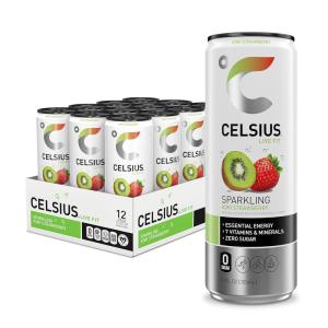 imageCELSIUS Sparkling Kiwi Strawberry Sugar Free Energy Drink 12 Fl Oz Pack of 12Kiwi Strawberry