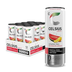 imageCELSIUS Sparkling Kiwi Strawberry Sugar Free Energy Drink 12 Fl Oz Pack of 12Watermelon Lemonade