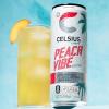 imageCELSIUS ASTRO VIBE Sparkling Blue Razz Sugar Free Energy Drink 12 Fl Oz Pack of 12Peach Vibe