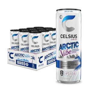 imageCELSIUS ASTRO VIBE Sparkling Blue Razz Sugar Free Energy Drink 12 Fl Oz Pack of 12Arctic Vibe