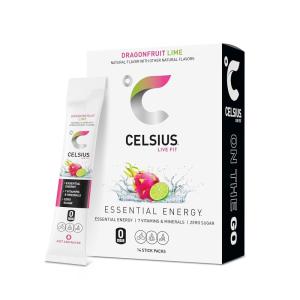 imageCELSIUS On The Go Strawberry Mango Sugar Free Energy Drink Mix 14 Sticks per PackDragonfruit Lime