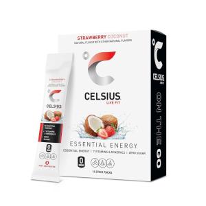 imageCELSIUS On The Go Strawberry Mango Sugar Free Energy Drink Mix 14 Sticks per PackStrawberry Coconut